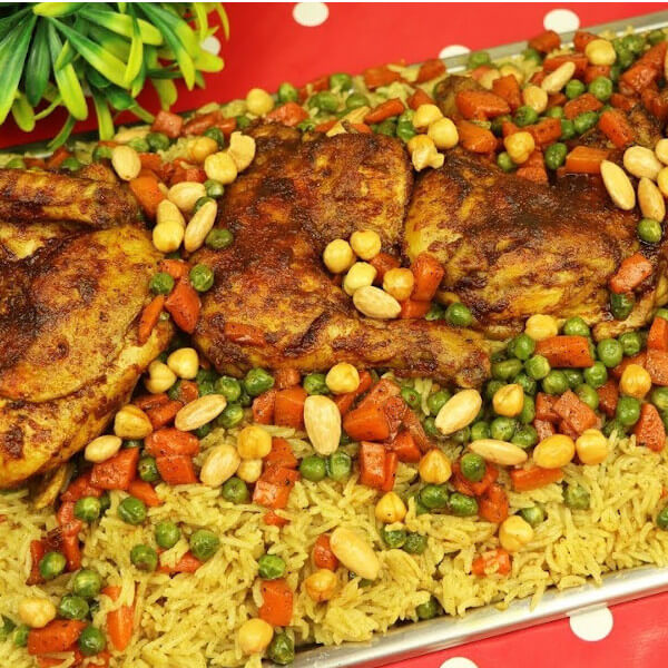 ربع دجاجة و اوزي مع لبن رايب 