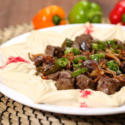 حمص مع كبدة