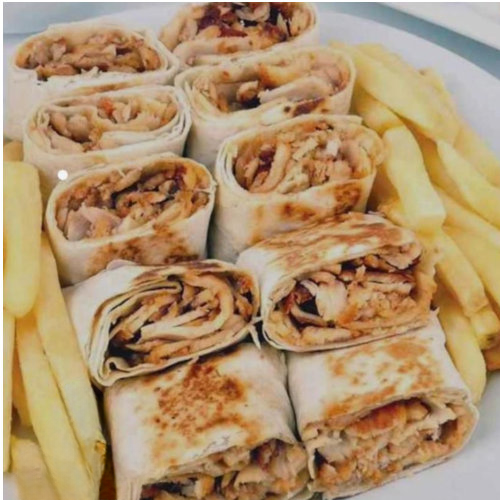 ( شاورما مع بطاطا وسلطات (3 اصابع 