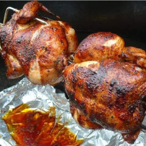 دجاج محشي مع طبق ارز 